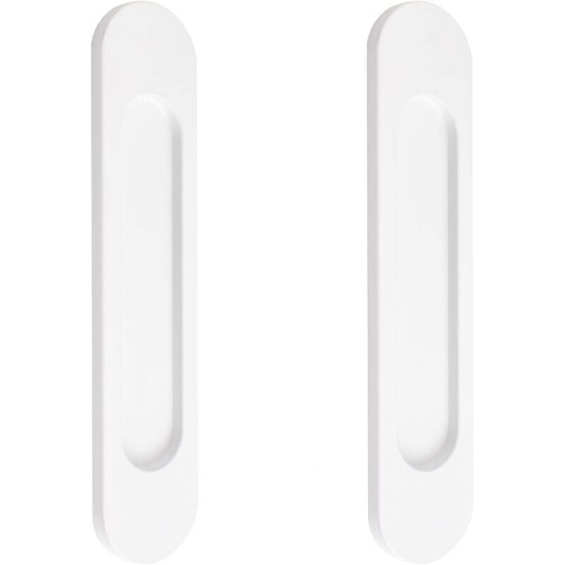 foto del prodotto xvx confezione da 15 cm di maniglie ovali argentate per porte scorrevoli, maniglie piatte autoadesive in alluminio per porte scorrevoli da fienile,