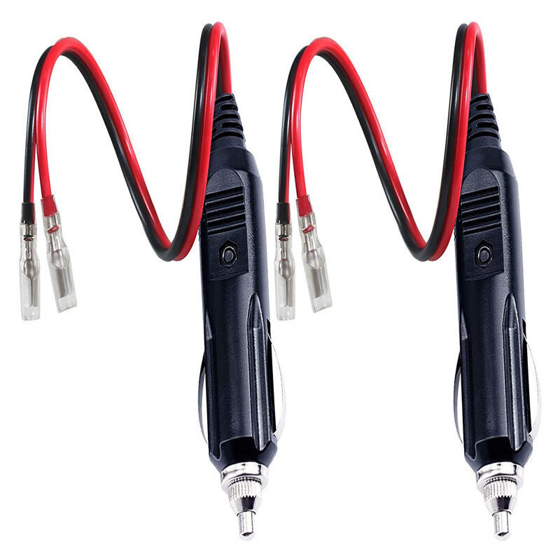 foto del prodotto xvx confezione da 2 adattatori maschio per accendisigari con cavo di alimentazione awg 16, 12 v 24 v, universale per inverter per auto, pompa