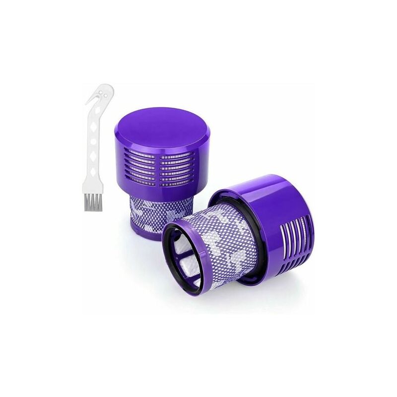 foto del prodotto xvx confezione da 2 filtri lavabili per aspirapolvere dyson serie v10 sv12 con spazzola e panno per la pulizia, adatti per accessori filtro