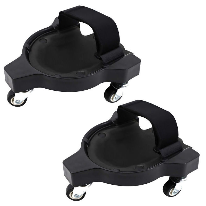 foto del prodotto xvx confezione da 2 ginocchiere flessibili con ruote per giardino, edilizia, nere