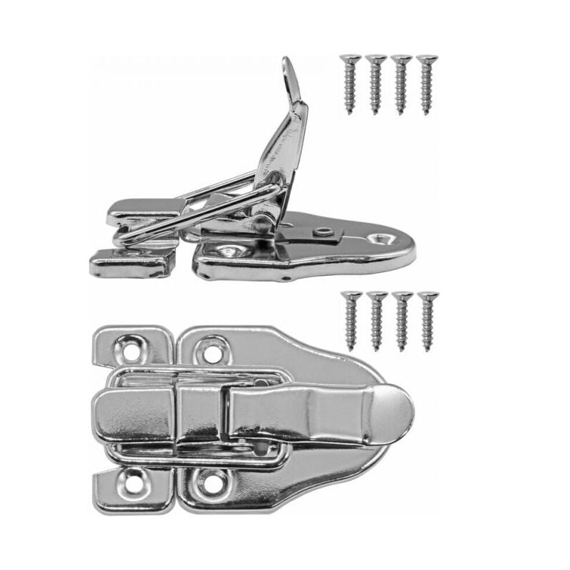 foto del prodotto xvx confezione da 2 lucchetti per valigie con viti 62 mm x 40 mm in colore argento