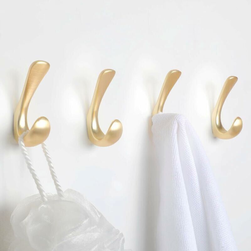 immagine 0 del prodotto xvx confezione da 4 ganci portasciugamani in oro spazzolato per asciugamani, accappatoi e salviette.
