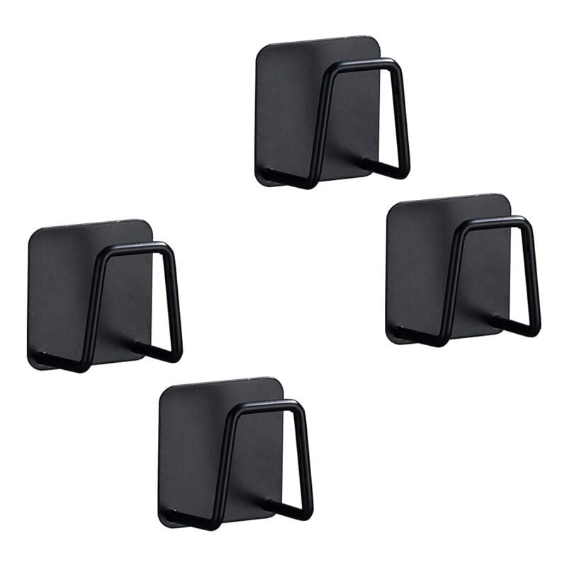 foto del prodotto xvx confezione da 4 porta spugne autoadesivi in acciaio inox per lavello da cucina, porta scopino per piatti, nero