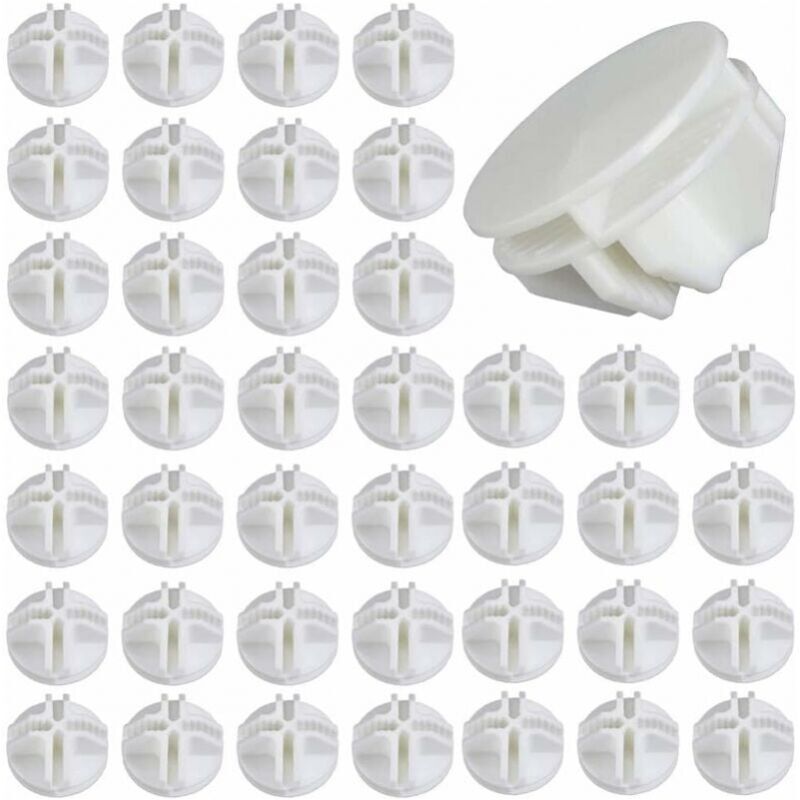 foto del prodotto xvx confezione da 40 connettori per moduli di armadietti in filo di plastica abs, connettori per ripiani, bianchi.
