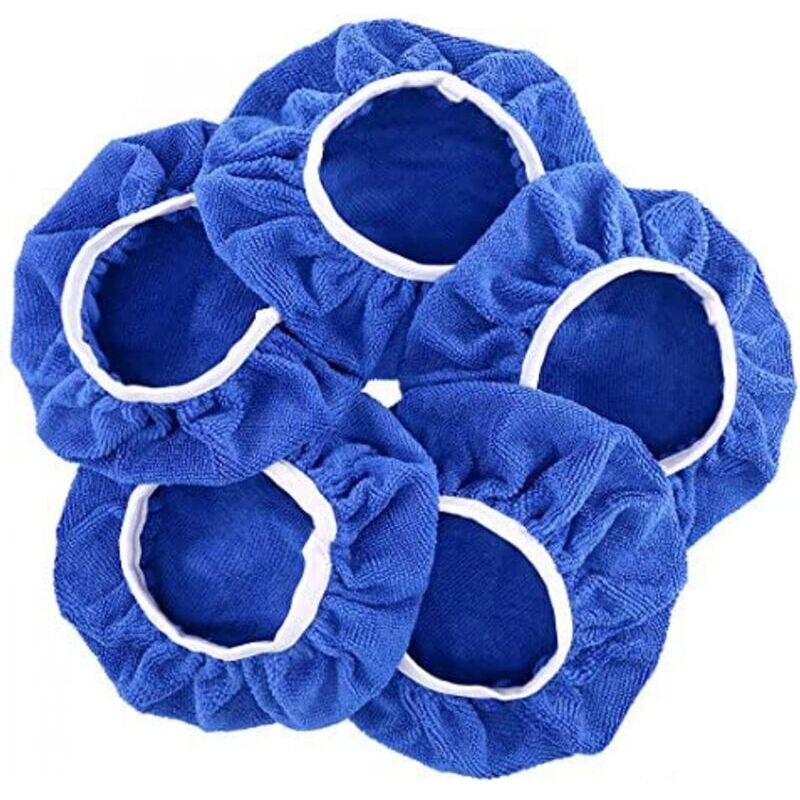 foto del prodotto xvx confezione da 5 tamponi per lucidatura valvole in microfibra blu reale 125 150 mm per auto