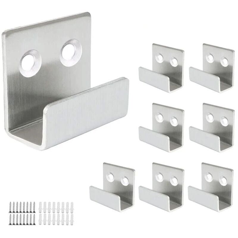 foto del prodotto xvx confezione da 8 ganci da parete, supporto da parete per specchio in acciaio inox, capacit di carico 50 kg, adatto per bagno, cucina, gancio
