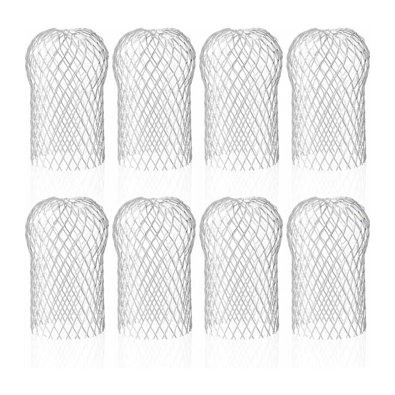 foto del prodotto xvx confezione da 8 reti per grondaie in alluminio, protezioni flessibili e resistenti per le grondaie domestiche.