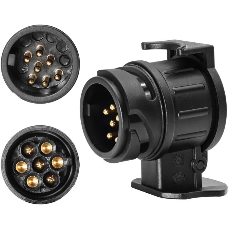 foto del prodotto xvx confezione da due adattatori per rimorchio da 13 pin a 7 pin. presa a 13 poli per rimorchi auto, trattori, roulotte e portabici