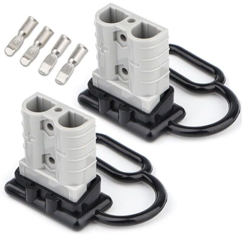 foto del prodotto xvx coppia di connettori per batteria a sgancio rapido anderson, calibro 6 10, 50 a