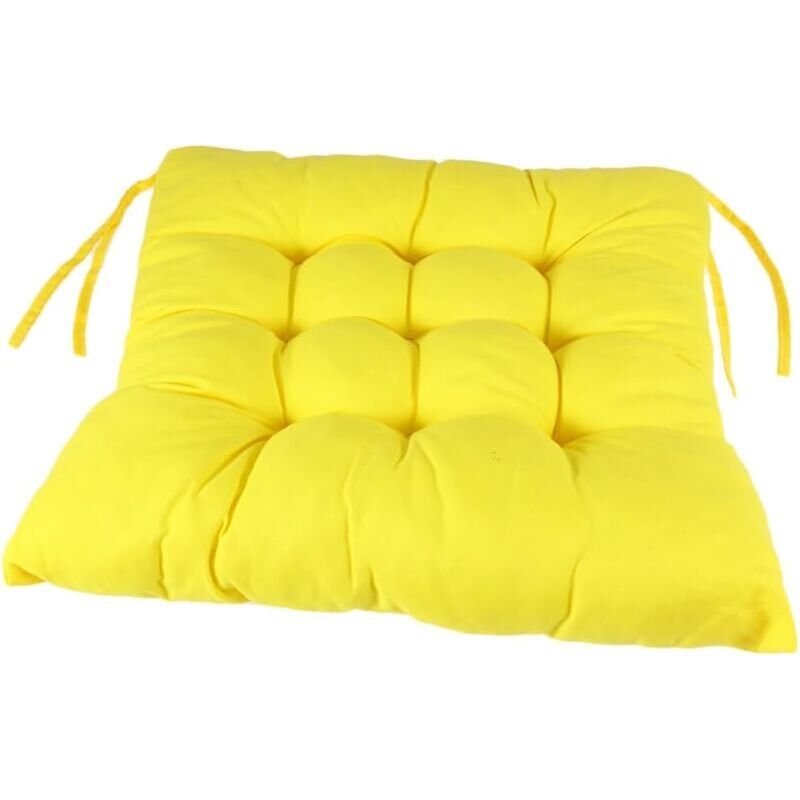 foto del prodotto xvx cuscino per seduta 40x40 cm, adatto per divani da interno ed esterno e sedie da giardino giallo 