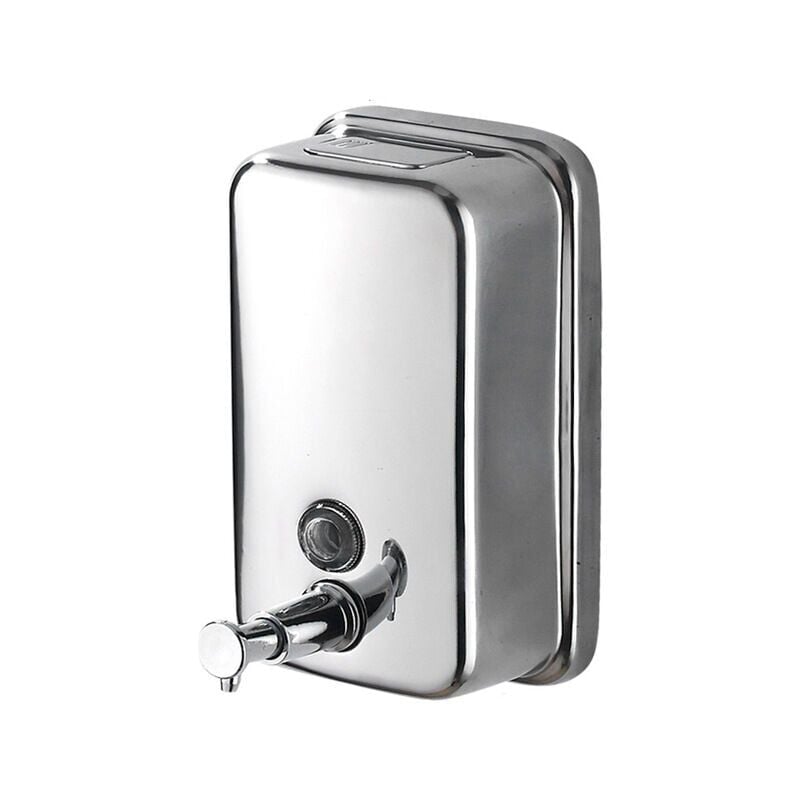 foto del prodotto xvx dispenser di sapone da 500 ml, dispenser di sapone manuale da parete in acciaio inox per bagno, cucina, mercato, hotel e ristorante.