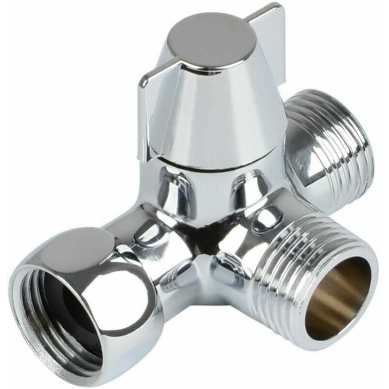 foto del prodotto xvx erogatore d acqua realizzato interamente in rame con valvola angolare superiore a tre vie con un ingresso e due uscite.
