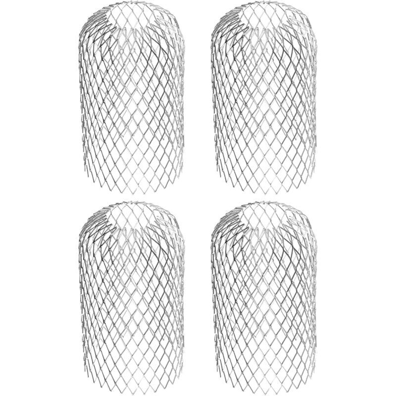 foto del prodotto xvx filtro flessibile per grondaia in alluminio, diametro 8 cm, griglia di protezione dalle foglie in rete, coprigrondaia per proteggere la