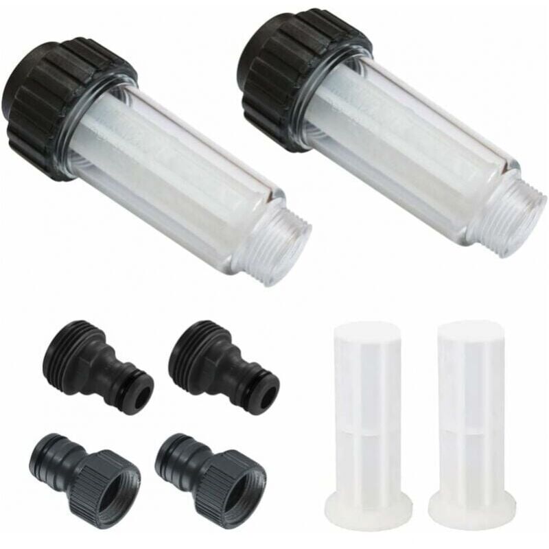 foto del prodotto xvx filtro per tubo da giardino, prefiltro per acqua da 3 4 di pollice, set di filtri per acqua con 4 elementi filtranti e 2 connettori rapidi per