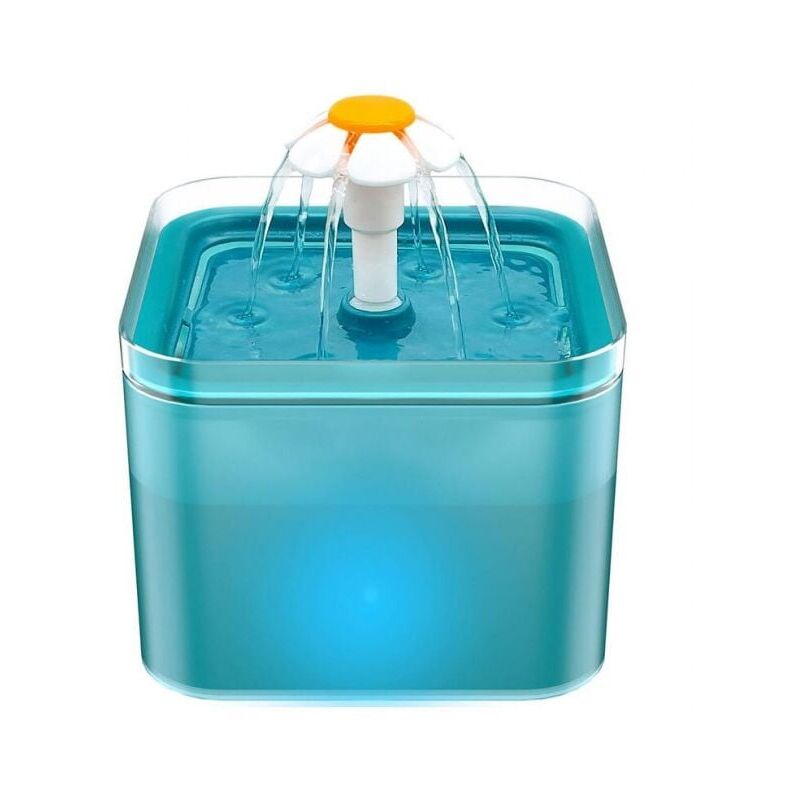 foto del prodotto xvx fontana per gatti, fontana ultra silenziosa, fontana con luce led, 2 litri, filtrazione multipla, acqua corrente, tre modalit di flusso d acqua