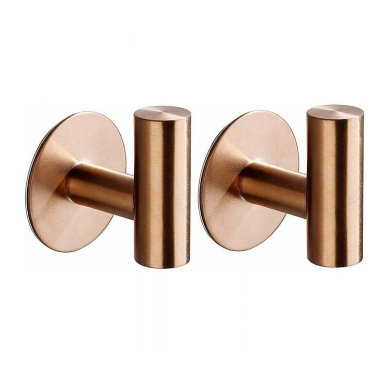 foto del prodotto xvx ganci adesivi da parete per bagno, portasciugamani da cucina, senza trapano, acciaio inossidabile, oro rosa