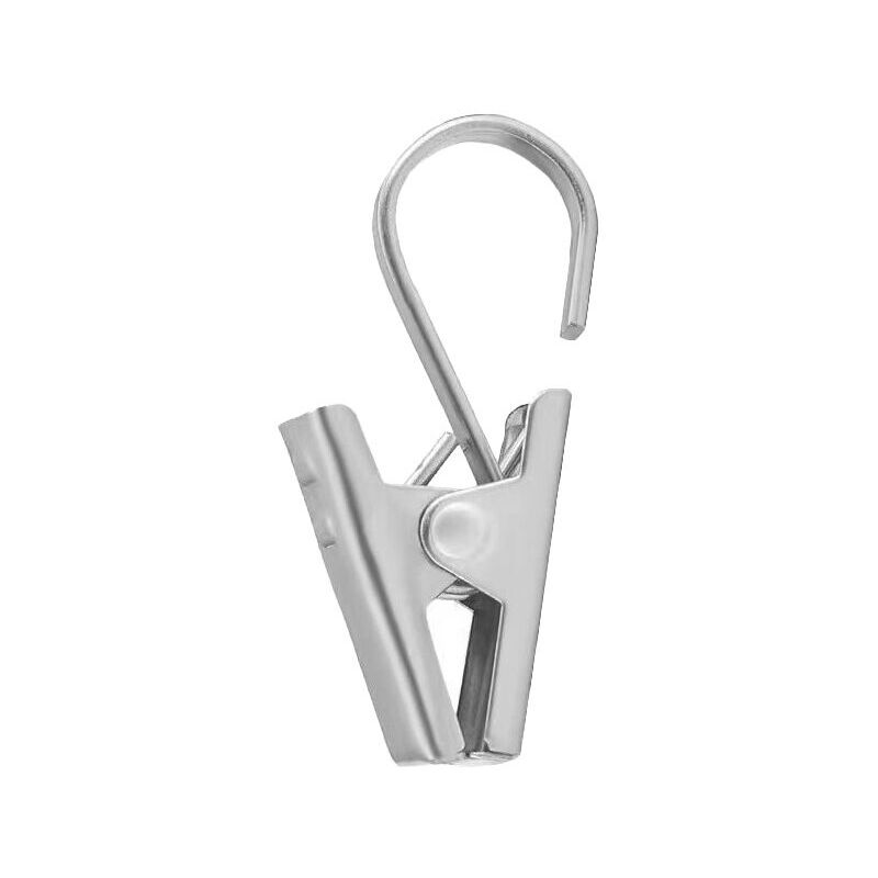 foto del prodotto xvx ganci per tende in acciaio inossidabile confezione da 100 piccole clip per tende in metallo, resistenti e durevoli per doccia, casa, bagno,
