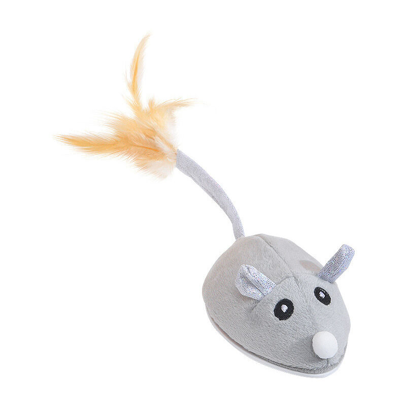 foto del prodotto xvx giocattolo interattivo realistico per gatti, topo elettrico a movimento automatico, trappola per topi per gatti ricaricabile tramite usb, per