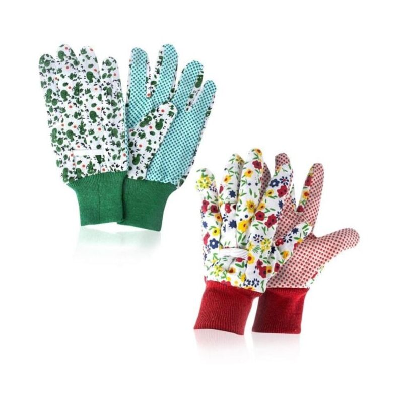 foto del prodotto xvx guanti da giardinaggio da donna, due paia, guanti da giardinaggio con splendida stampa, guanti antiscivolo per giardinaggio, potatura o lavori