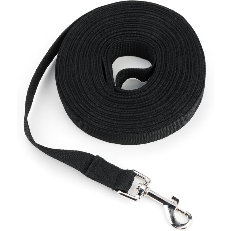 foto del prodotto xvx guinzaglio da addestramento per cani nero da 10 m guinzaglio in nylon per cani con comoda maniglia e moschettone girevole a 360 per cani di