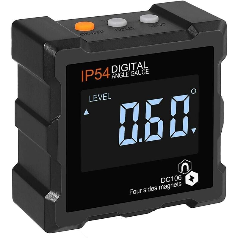 foto del prodotto xvx inclinometro digitale lcd a 360 , inclinometro digitale magnetico, inclinometro elettronico, spegnimento automatico, con retroilluminazione