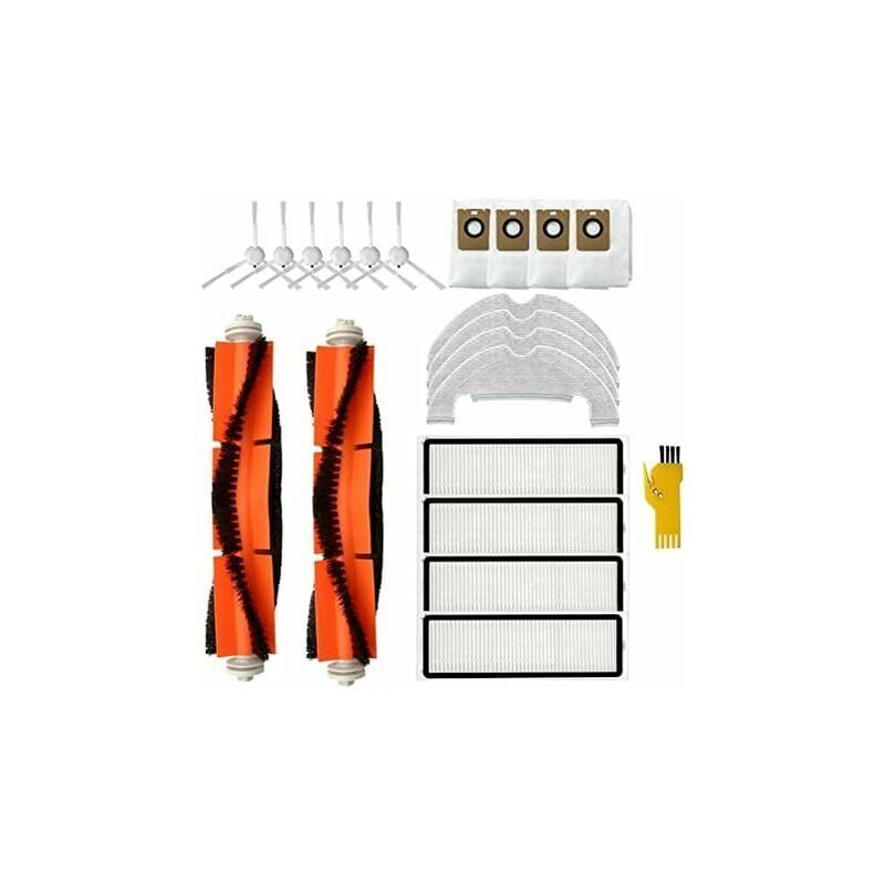 foto del prodotto xvx kit di accessori di ricambio per il tuo robot dreame bot z10 pro d10 plus l10 plus, confezione da 20, 2 spazzole principali, 4 filtri, 6