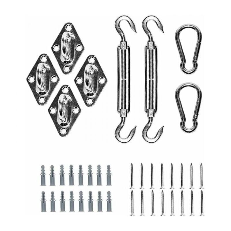 foto del prodotto xvx kit di fissaggio per ombrellone kit di accessori di fissaggio in acciaio inossidabile 304 per ombrelloni triangolari e quadrati, m6