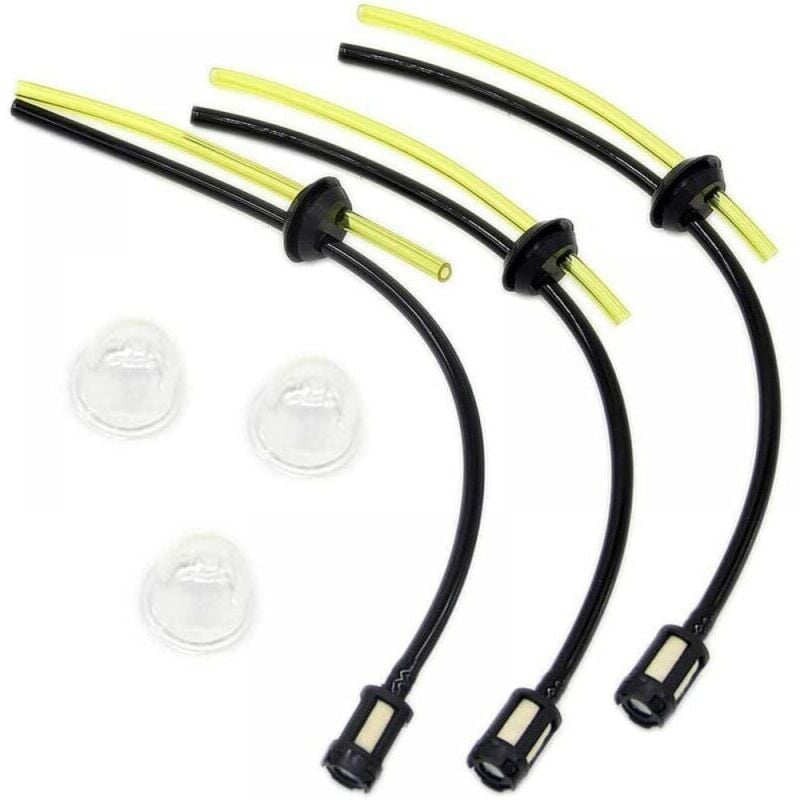 foto del prodotto xvx kit filtro carburante universale da 6 pezzi, giunto per tubo carburante per decespugliatore, tosaerba, tagliasiepi e decespugliatore.