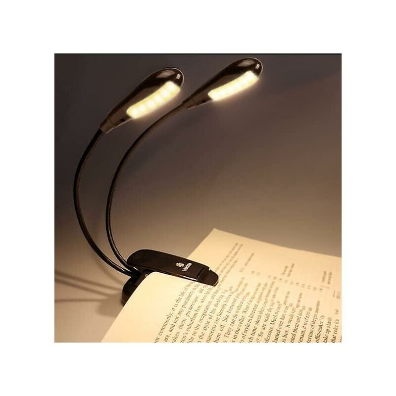 foto del prodotto xvx lampada da lettura leggio ricaricabile a 12 led, lampada da lettura con clip