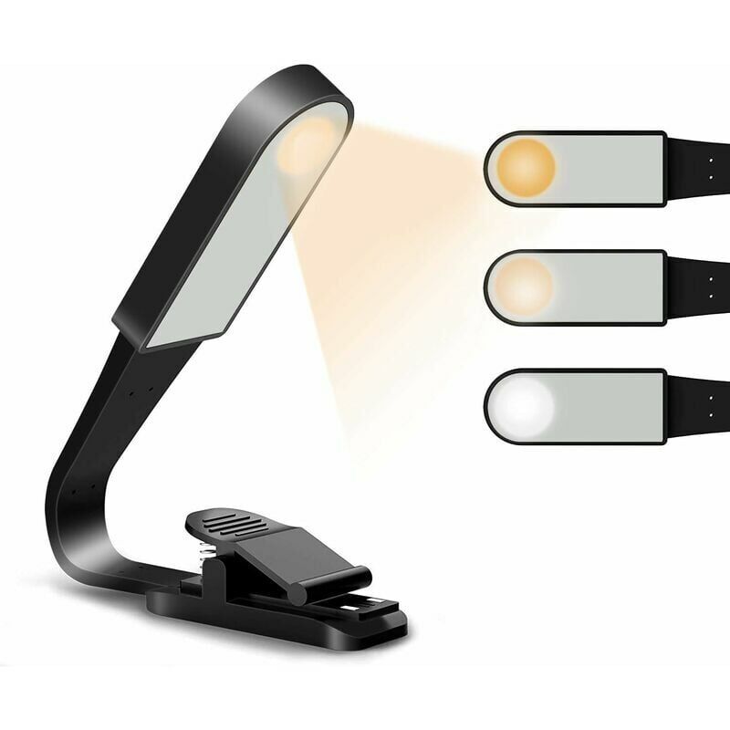foto del prodotto xvx lampada da lettura usb ricaricabile con 3 modalit di luminosit e protezione per gli occhi lampada con morsetto flessibile per una lettura