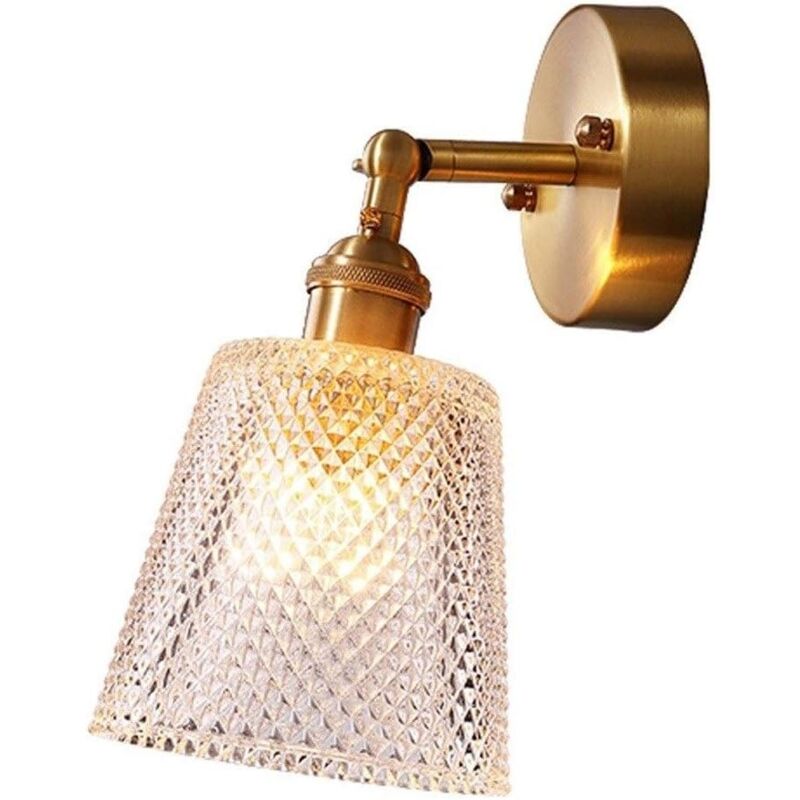 foto del prodotto xvx lampada da parete moderna lampada da parete in ottone con sfera di vetro in rame per ristorante soggiorno specchio da bagno fari comodino per