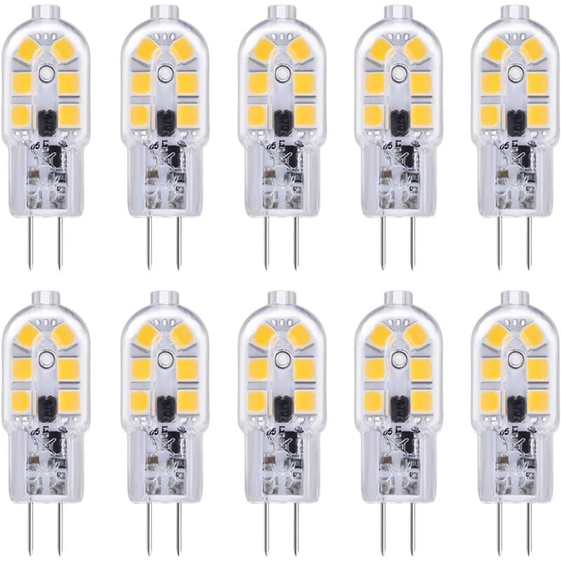 foto del prodotto xvx lampadina led g4 per cappa da cucina 12v 2w bianco freddo 6000k 200lm g4 bi pin equivalente alogena 12v ac dc lampadina led g4 per