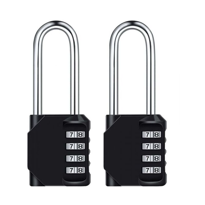foto del prodotto xvx lucchetto a combinazione da 6,7 cm, 2 pezzi, impermeabile, a 4 cifre, in metallo zincato, resistente alle intemperie