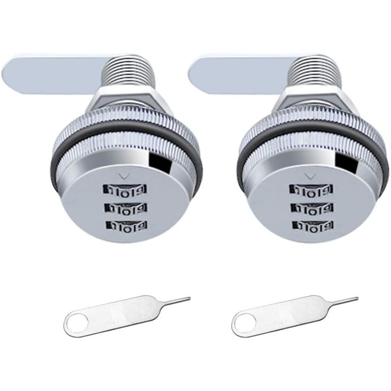 foto del prodotto xvx lucchetto con combinazione a 3 cifre in lega di zinco, sicurezza senza chiave, cromato, lucchetto versatile per casa e ufficio