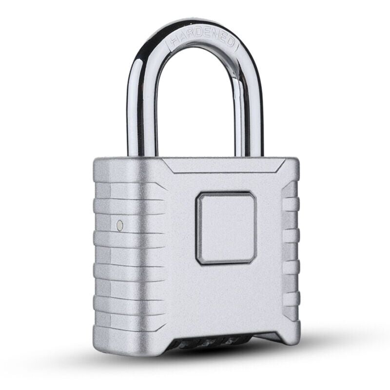 foto del prodotto xvx lucchetto con combinazione a 4 cifre, lucchetto antifurto impermeabile con chiave da 8 mm per porta da garage esterna, argento