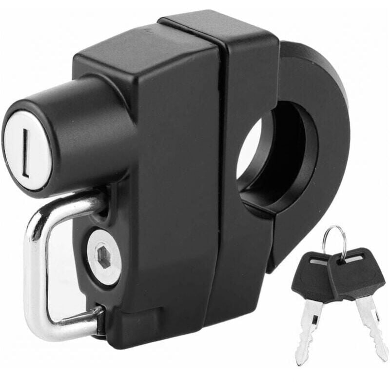 foto del prodotto xvx lucchetto per casco, lucchetto antifurto universale per casco da moto con chiave, accessorio per bicicletta, adatto a manubri con diametro di