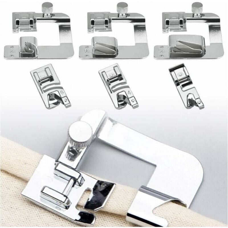 foto del prodotto xvx macchina da cucire 7307 orlo 3 4 6 mm 6290 orlo 4 8 6 8 8 8 pollici set piedino premistoffa