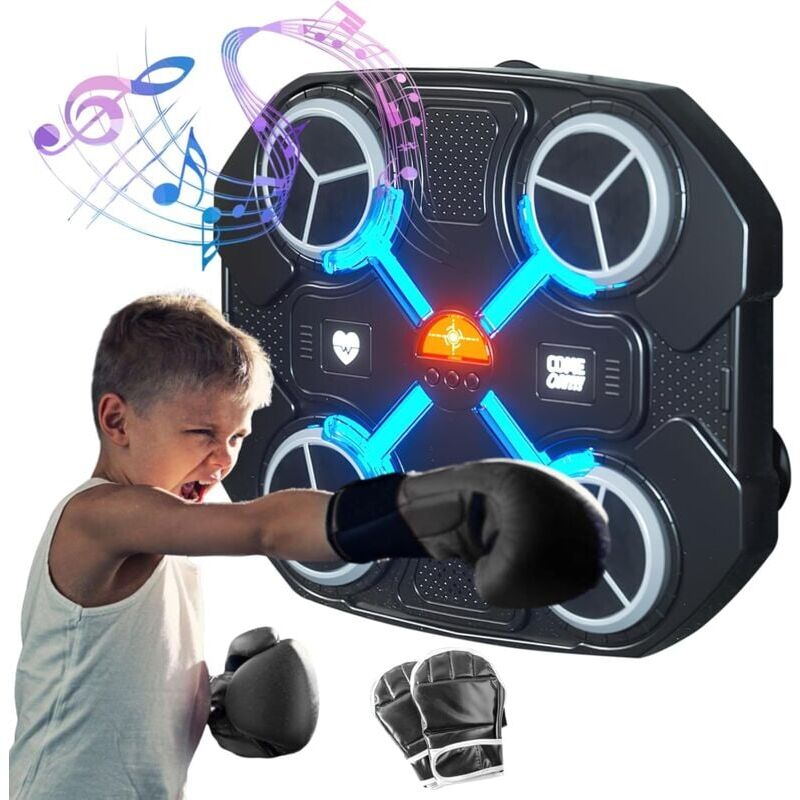 foto del prodotto xvx macchina per boxe bluetooth smart music, bersaglio per boxe intelligente montato a parete, ricarica usb, attrezzatura per allenamento di boxe,