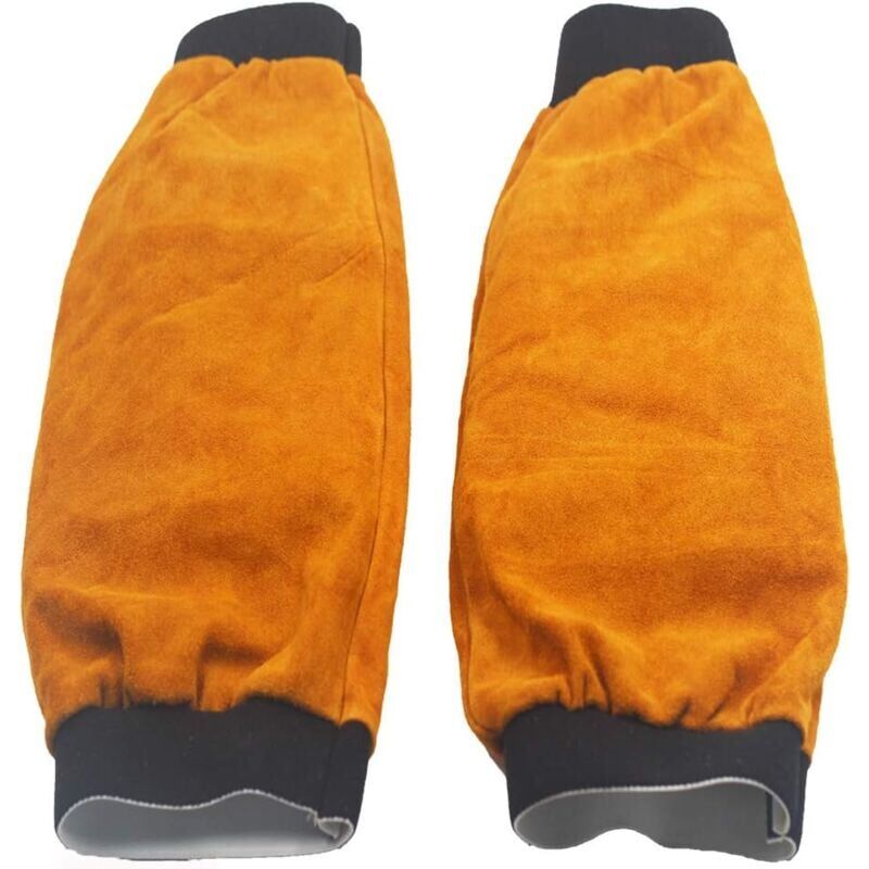 foto del prodotto xvx manicotti in pelle speciali resistenti agli schizzi e alle forature, ideali per lavori di saldatura e giardinaggio, maniche lunghe resistenti