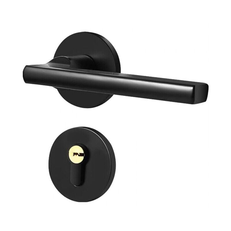 foto del prodotto xvx maniglia per porta singola, maniglia per porta nera bb wc pz, maniglia per porta interna di design, maniglia per porta in alluminio dal design