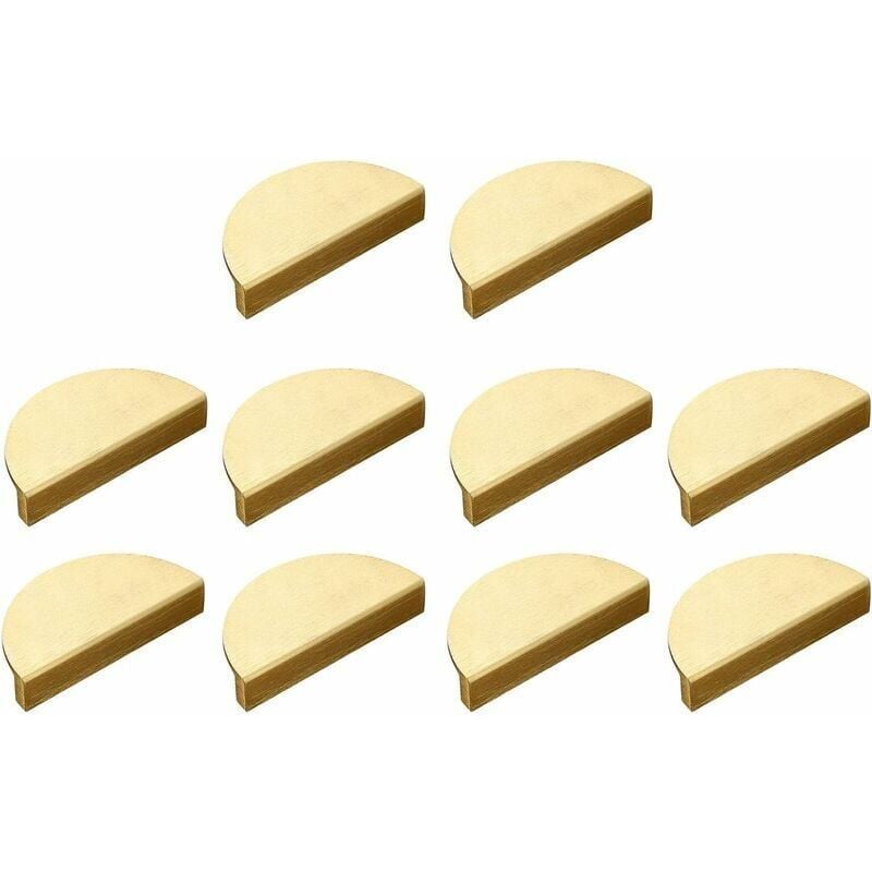 foto del prodotto xvx maniglie per cassetti a mezzaluna in ottone dorato spazzolato, 10 x 10 cm
