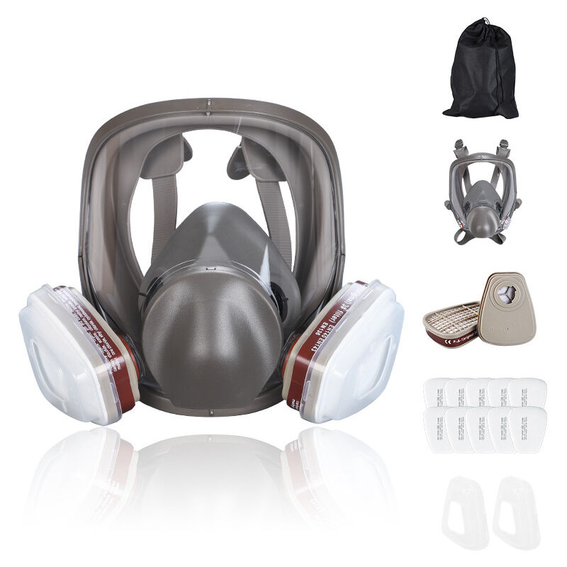 foto del prodotto xvx maschera antigas antiappannamento 16 in 1, respiratore a pieno facciale, respiratore per verniciatura a spruzzo industriale, filtro di