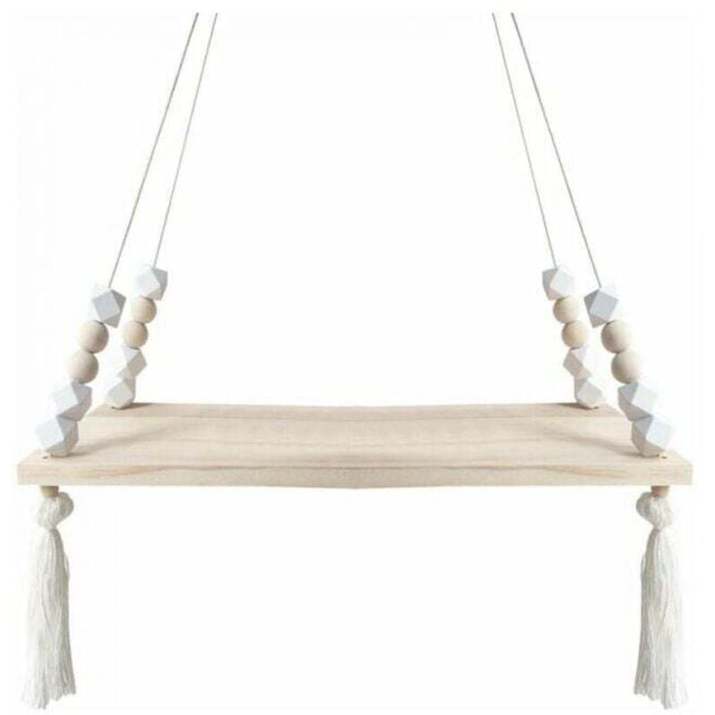 foto del prodotto xvx - mensola galleggiante in legno bianco da 38x14 cm, stile nordico rustico, per la casa, per camera da letto, per ragazzi e ragazze.
