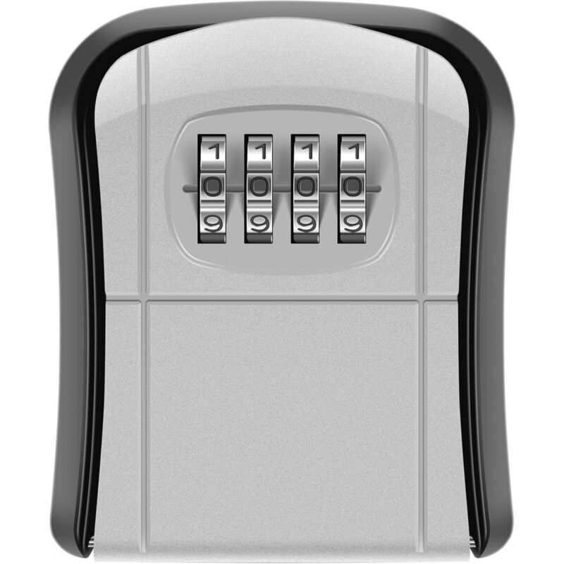 foto del prodotto xvx mini cassaforte per chiavi da parete, grigia, per esterni, impermeabile, per casa, scuola, ufficio, fabbrica e garage.