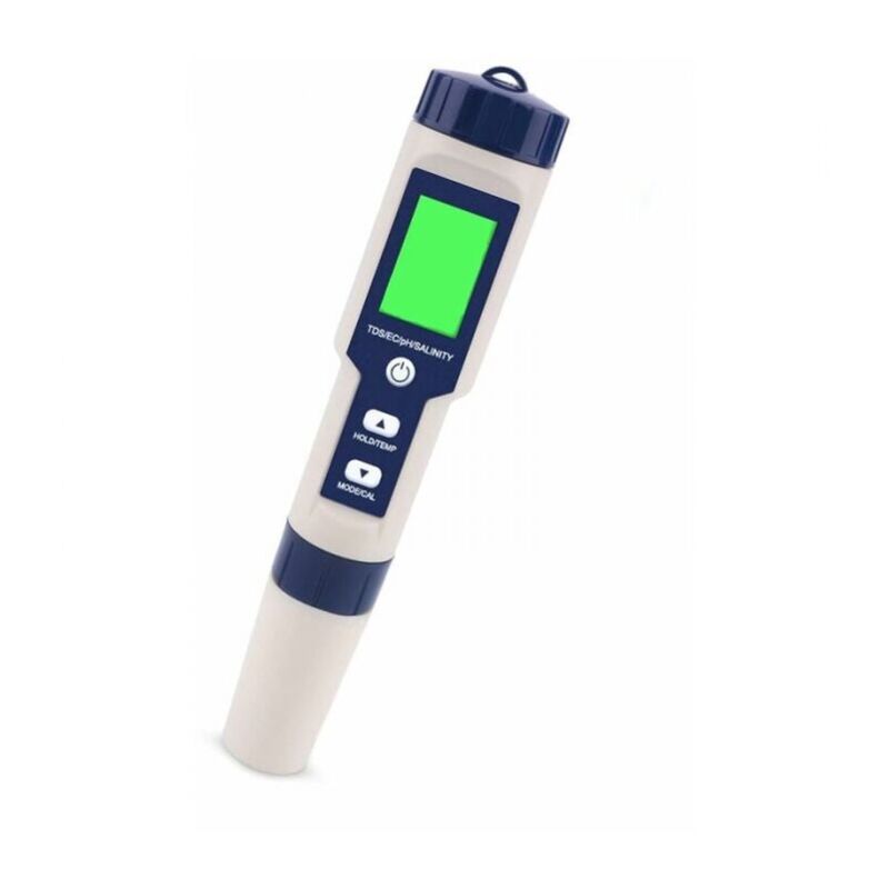 foto del prodotto xvx misuratore di ph elettronico 5 in 1, tester della qualit dell acqua per la misurazione di ph, tds, ec, salinit e temperatura con display lcd