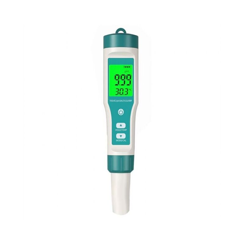 foto del prodotto xvx misuratore di ph, misuratore di tds 8 in 1, tester di ph, misuratore di ec, tester di sale, alta precisione, per piscine misuratore di ph 8 in