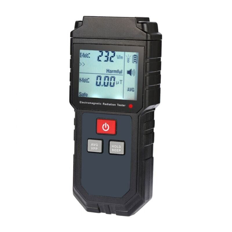 foto del prodotto xvx misuratore portatile di radiazioni elettromagnetiche, rilevatore di dosimetro di campi elettrici e magnetici, con allarme acustico e visivo.