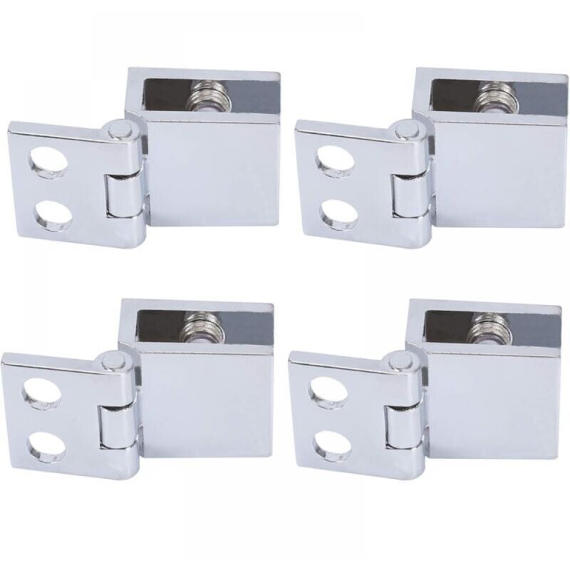 foto del prodotto xvx morsetto per cerniera in vetro confezione da 4 , cerniera per porta in vetro, facile da installare, supporto in vetro resistente, cerniera per