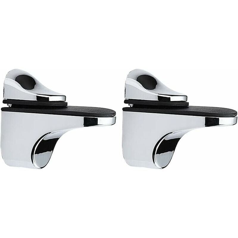 foto del prodotto xvx morsetto per vetro regolabile, supporto per mensole per pannelli in vetro e legno spessi 3 21 mm argento , confezione da 2 mensola da parete