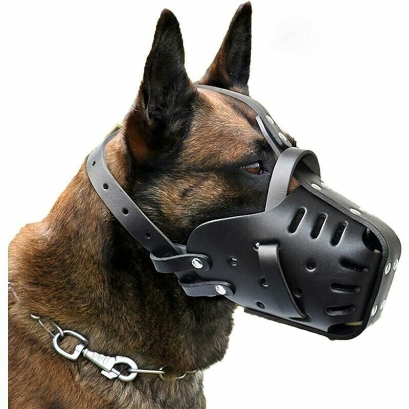foto del prodotto xvx museruola in silicone morbido per cani, anti abbaio e morso, museruola in rete traspirante con cinturino in nylon resistente per cani di